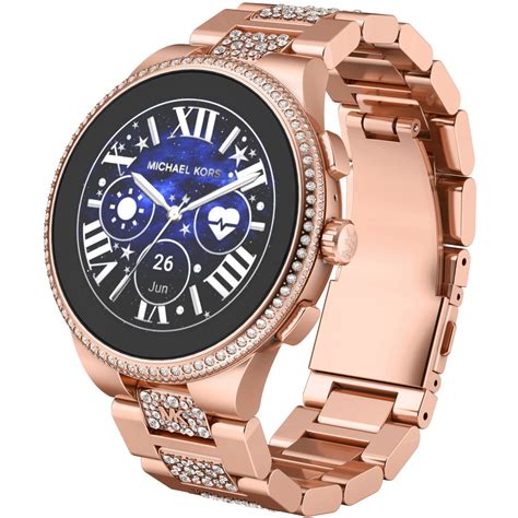 michael kors black and rose gold|rose gold michael kors smartwatch.